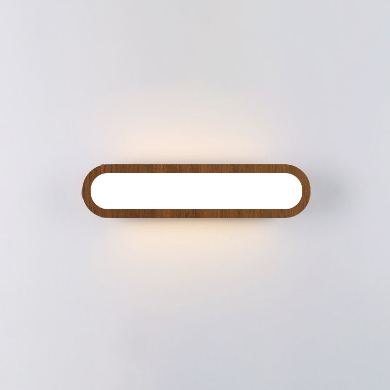 Elongated Oval Bedroom Vanity Light Acrylic Contemporary LED Sconce Light Fixture