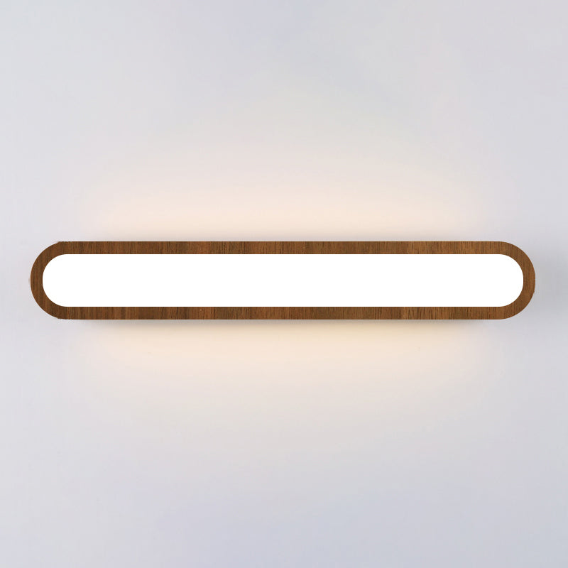 Elongated Oval Bedroom Vanity Light Acrylic Contemporary LED Sconce Light Fixture