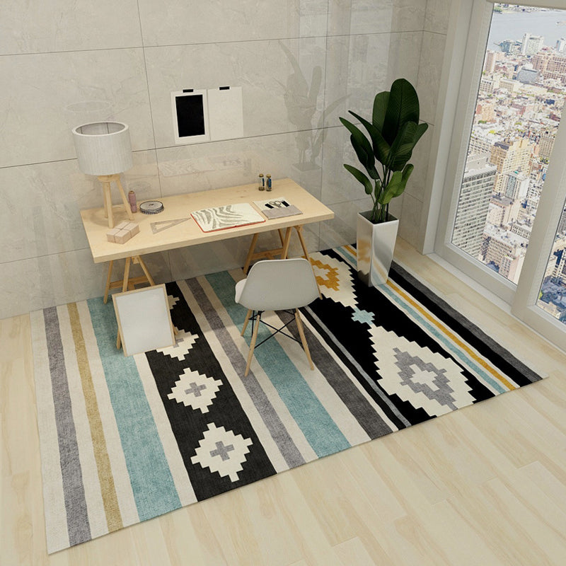 Veelkleurige geometrische print tapijt Synthetica Minimalistisch gebied tapijt Easy Care Liet-resistente binnenkleed Tapijt voor Parlor