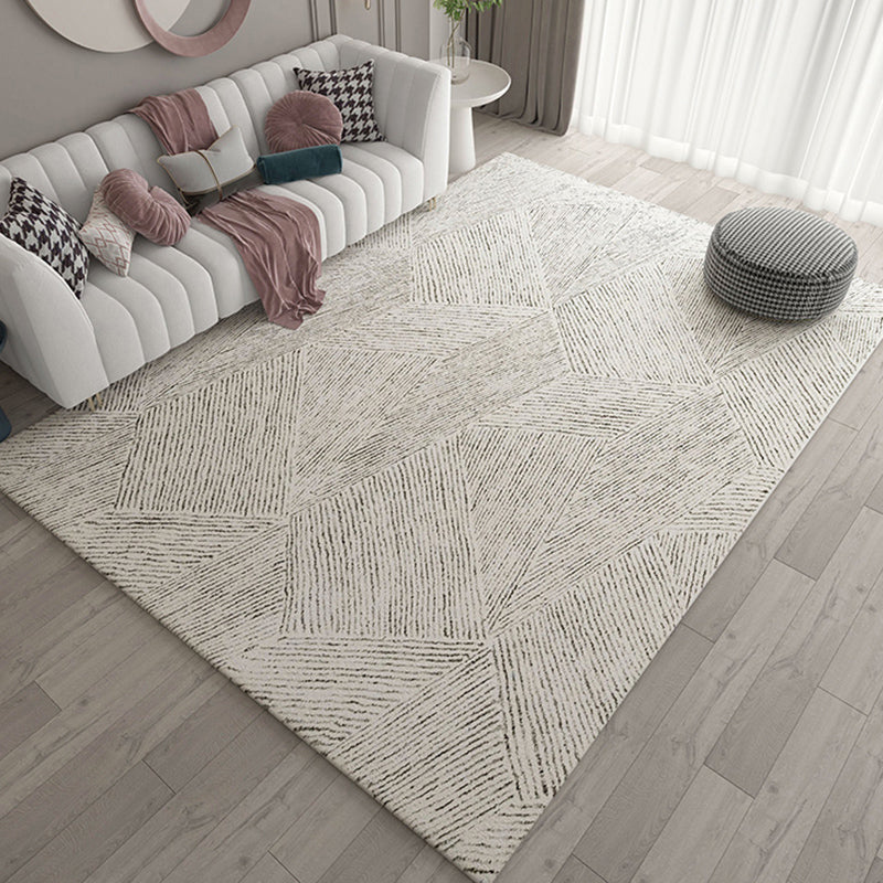 Western Bedroom Rug Multi Colored Geometric Print Carpet Cotton Blend Pet Friendly Easy Care Rug