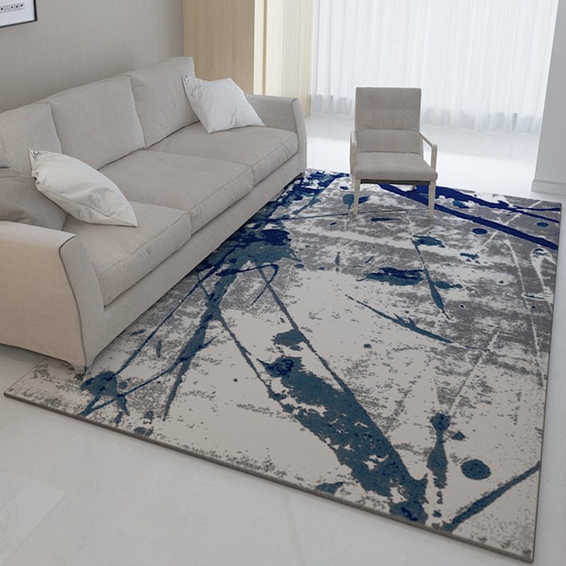 Nordic Abstract Print Rug Multicolor Polyster Area Rug Anti-Slip Backing Stain-Resistant Carpet for Living Room