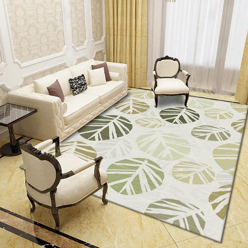 Modern Living Room Rug Multi Colored Geo Print Carpet Polypropylene Anti-Slip Pet Friendly Indoor Rug