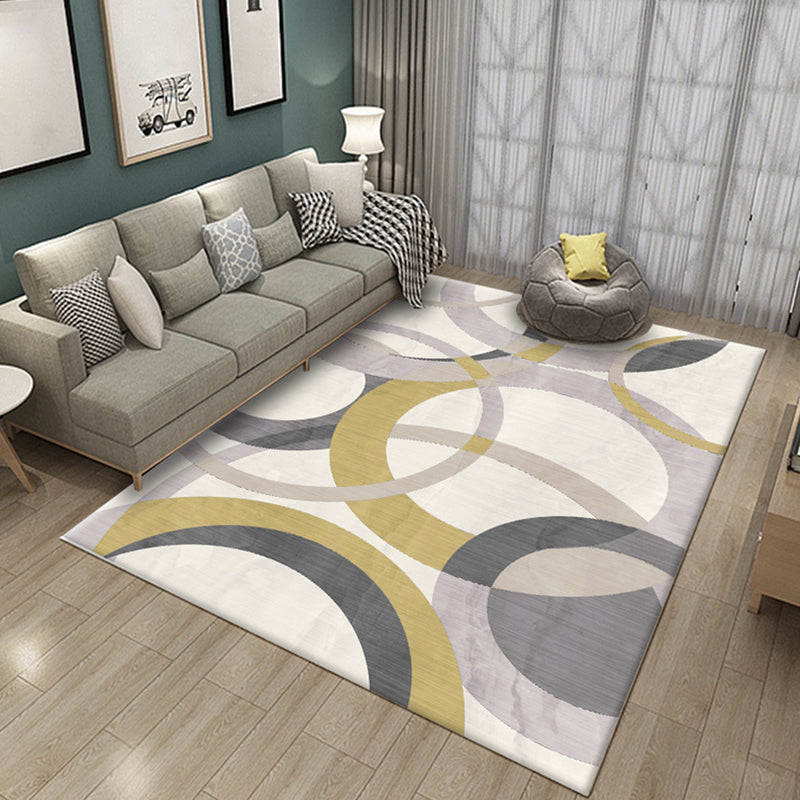 Eenvoudige meerkleurige abstracte tapijt synthetiek Modern gebied tapijt Non-slip achteruitgang voor huisdiervriendelijk tapijt voor woonkamer