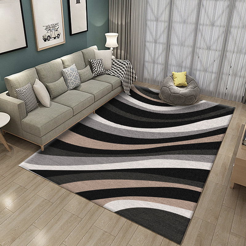 Eenvoudige meerkleurige abstracte tapijt synthetiek Modern gebied tapijt Non-slip achteruitgang voor huisdiervriendelijk tapijt voor woonkamer