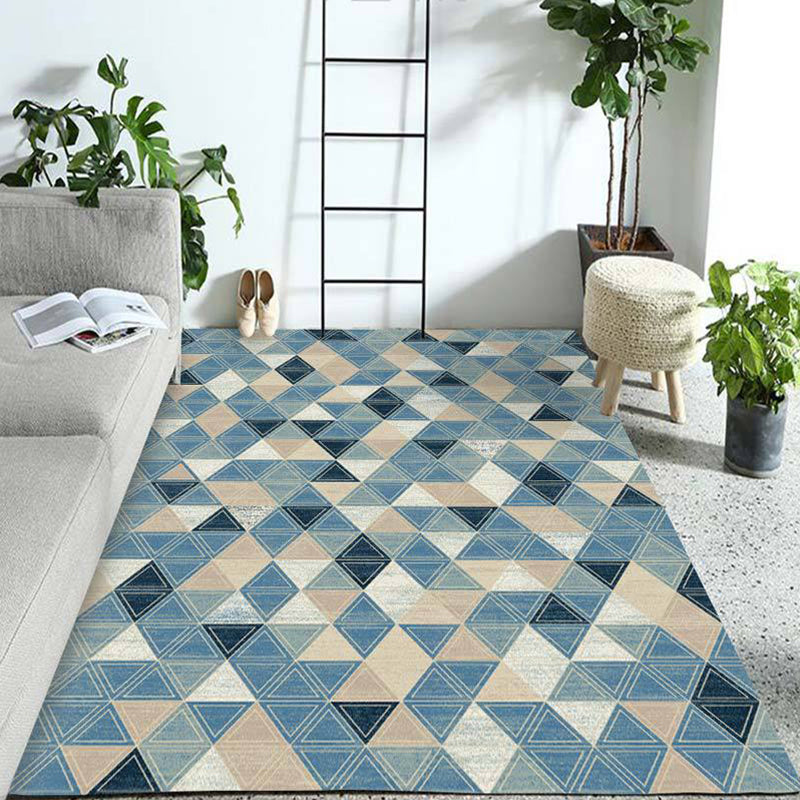 Western Geo Printed Rug Multicolor Synthetics Indoor Rug Machine Washable Anti-Slip Backing Carpet for Room