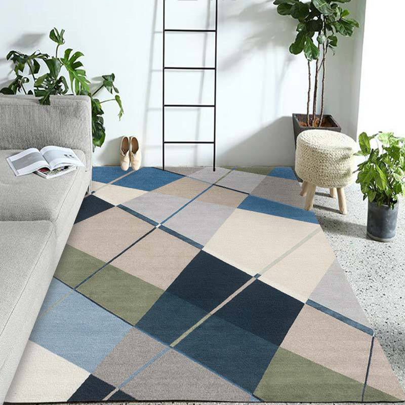 Western Geo Printed Rug Multicolor Synthetics Indoor Rug Machine Washable Anti-Slip Backing Carpet for Room