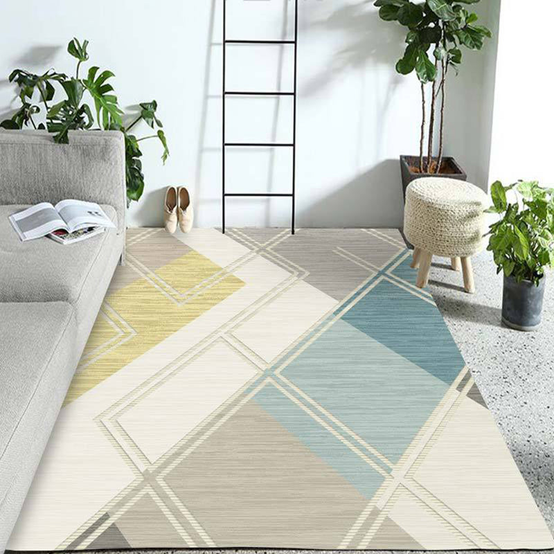 Western Geo Printed Rug Multicolor Synthetics Indoor Rug Machine Washable Anti-Slip Backing Carpet for Room