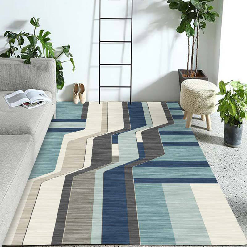 Western Geo Printed Rug Multicolor Synthetics Indoor Rug Machine Washable Anti-Slip Backing Carpet for Room