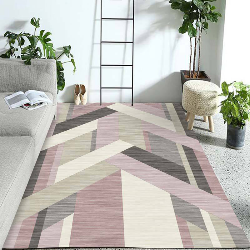 Western Geo Printed Rug Multicolor Synthetics Indoor Rug Machine Washable Anti-Slip Backing Carpet for Room