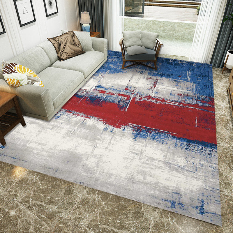 Multi Color Nordic Rug Polyster Geo Printed Area Rug Non-Slip Backing Pet Friendly Easy Care Rug for Parlor