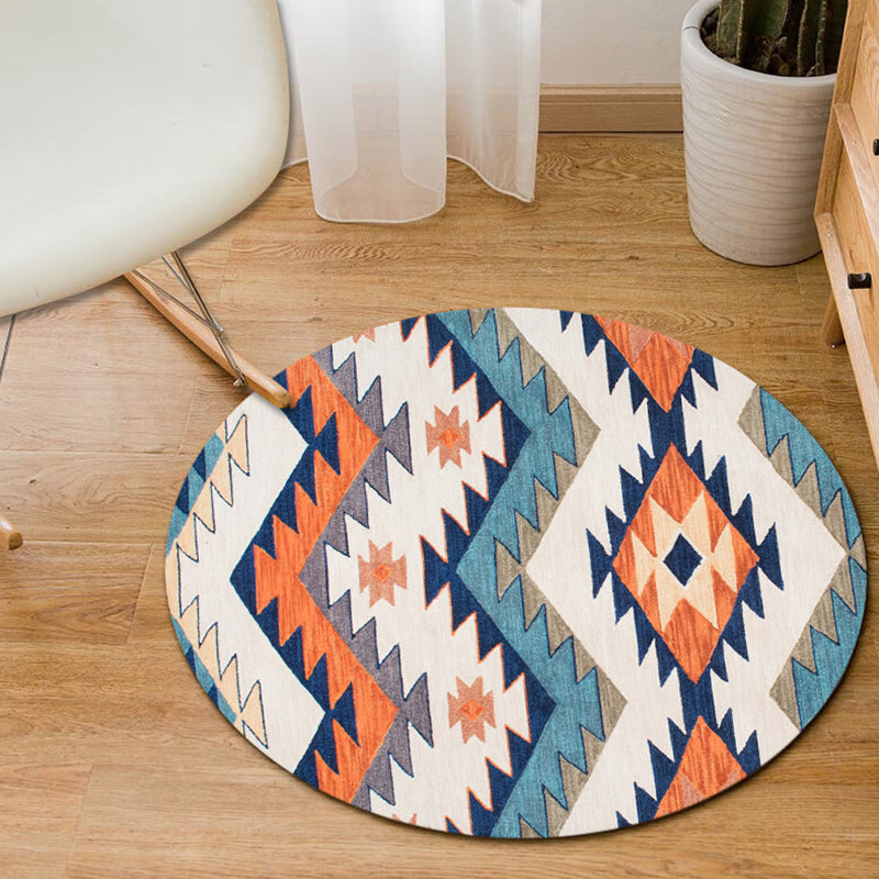 Modern Home Decor Rug Multi-Color Geometric Area Carpet Polypropylene Easy Care Machine Washable Rug