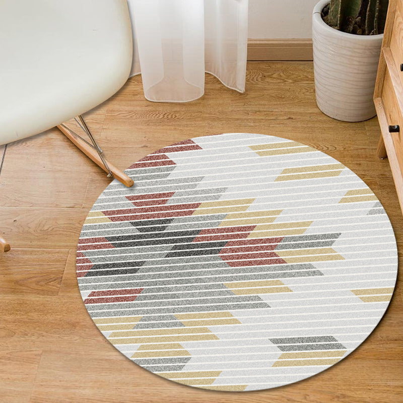 Modern Home Decor Rug Multi-Color Geometric Area Carpet Polypropylene Easy Care Machine Washable Rug