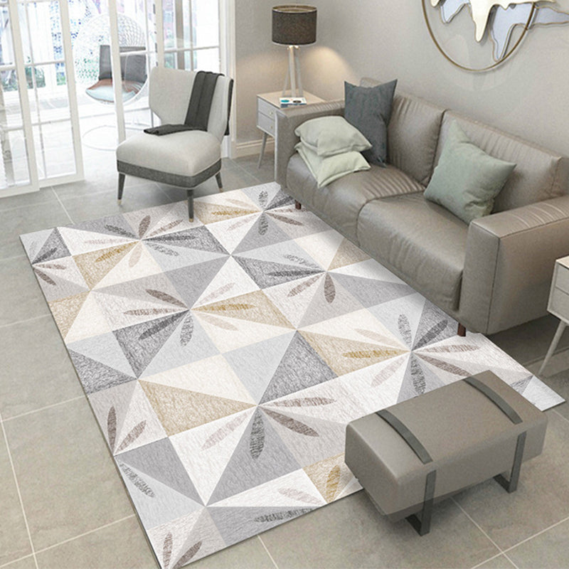 Neuartiger Heimdekor-Teppich, mehrfarbiger geometrischer Teppich, Polyster, pflegeleicht, maschinenwaschbarer Innenteppich