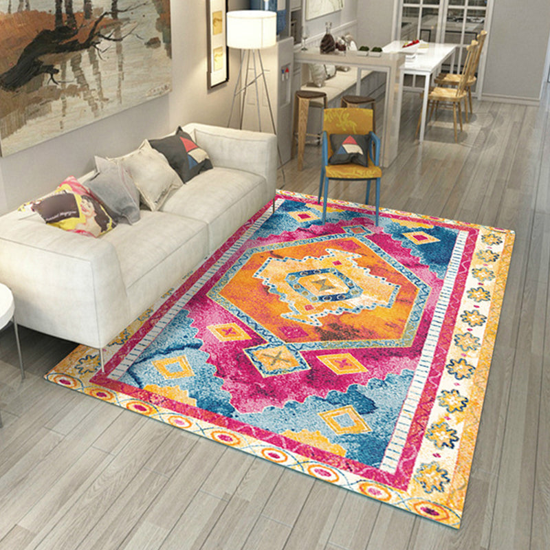 Novelty Home Decor Rug Multi Color Geometric Carpet Polyster Easy Care Machine Washable Indoor Rug