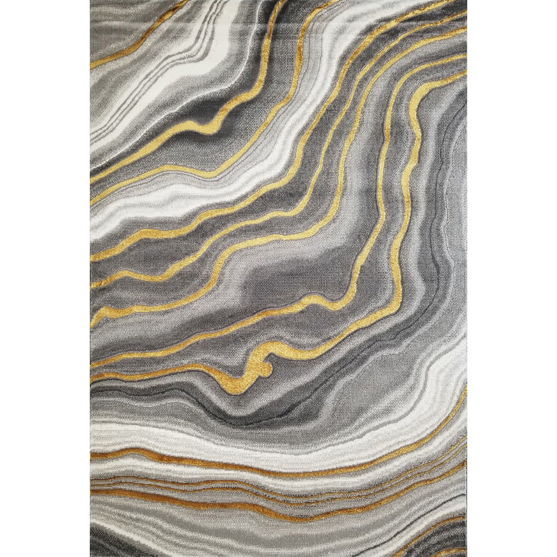 Modern Oriental Print Rug Multi Color Polyster Area Rug Easy Care Pet Friendly Carpet for Living Room