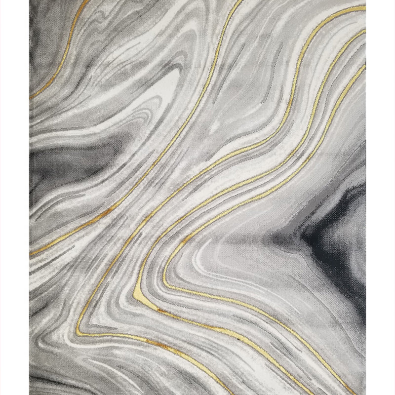 Modern Oriental Print Rug Multi Color Polyster Area Rug Easy Care Pet Friendly Carpet for Living Room