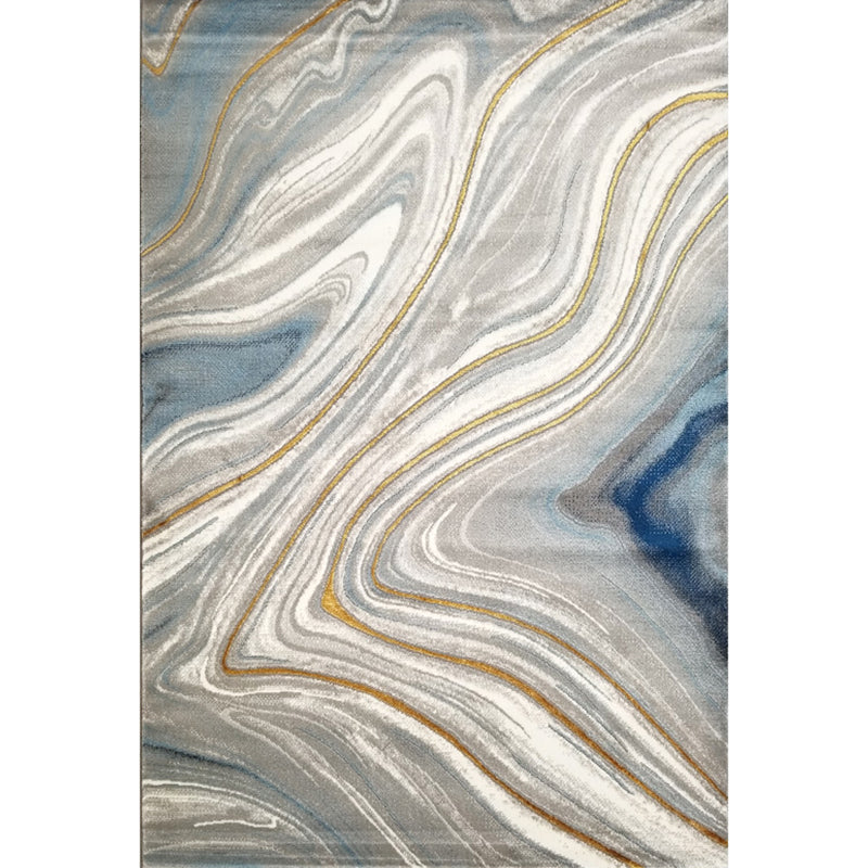 Modern Oriental Print Rug Multi Color Polyster Area Rug Easy Care Pet Friendly Carpet for Living Room