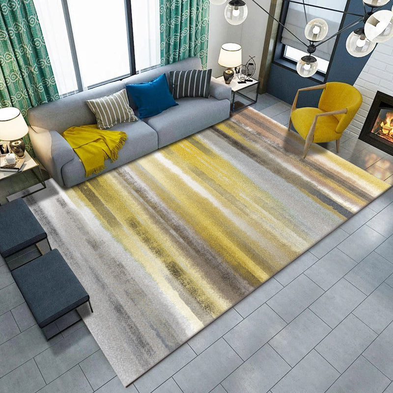 Unique Geometric Rug Multi-Color Modern Area Carpet Polypropylene Non-Slip Backing Easy Care Rug for Parlor