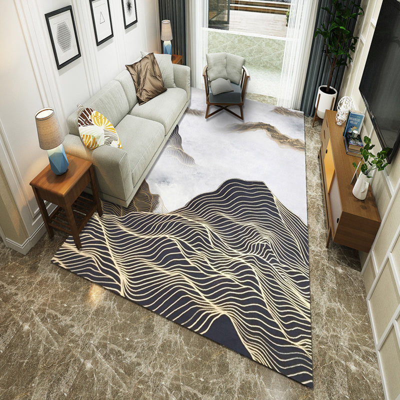 Minimalistische kamer Tapijt Multi -gekleurde oosterse afdrukruimte Tapijt Polyster Easy verzorgt Machine Wasbaar binnen Tapijt