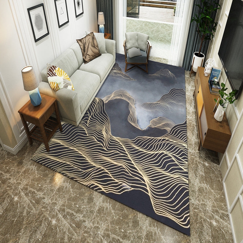 Minimalistische kamer Tapijt Multi -gekleurde oosterse afdrukruimte Tapijt Polyster Easy verzorgt Machine Wasbaar binnen Tapijt