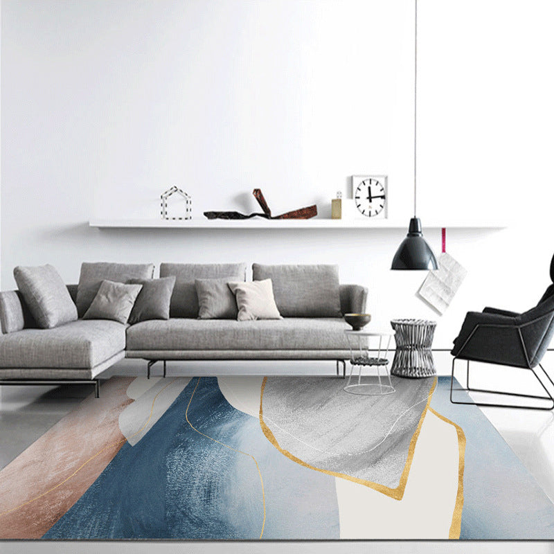 Veelkleurige moderne vloerkleed polypropyleen kleurblokt tapijt machine wasbaar vlekbestendig tapijt voor decor