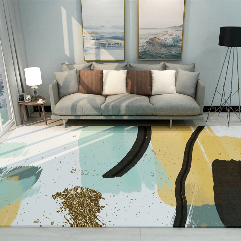 Multi-Color Western Rug Polypropylene Color Block Area Rug Pet Friendly Easy Care Washable Carpet for Home