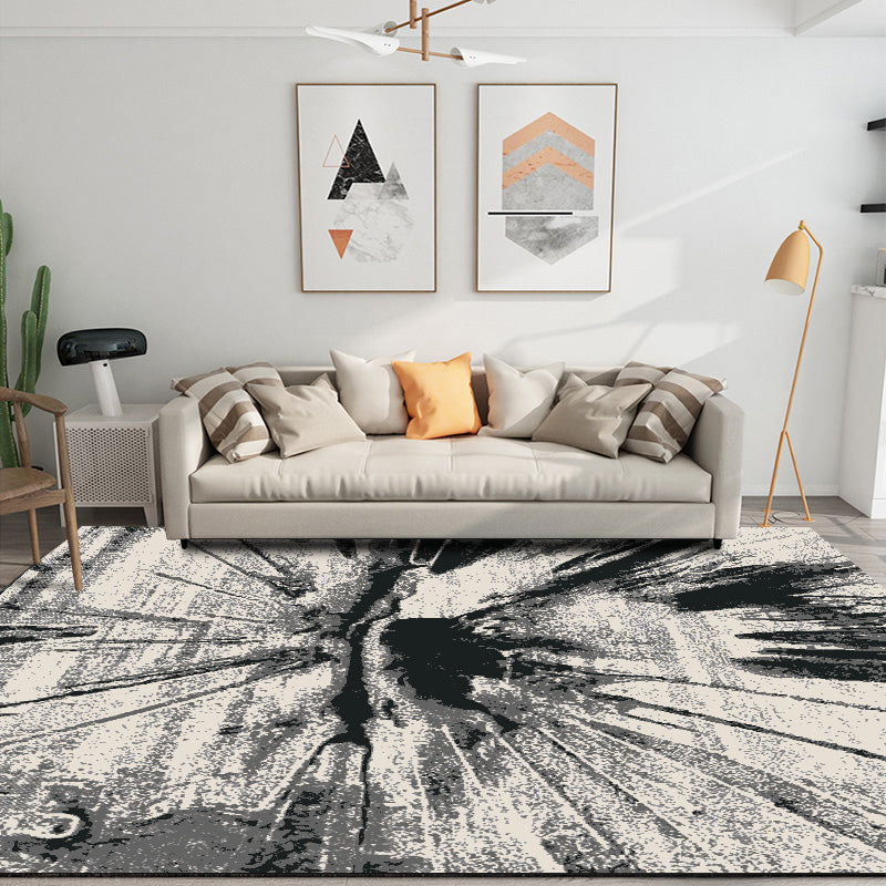 Modern Bedroom Rug Multi Color Abstract Print Area Rug Synthetics Anti-Slip Backing Machine Washable Carpet