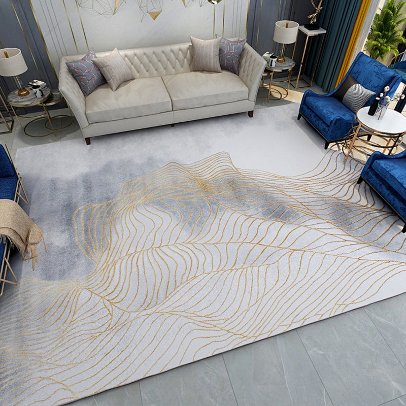 Novelty Striped Rug Multi Colored Rayon Area Carpet Pet Friendly Washable Indoor Rug for Home Decor