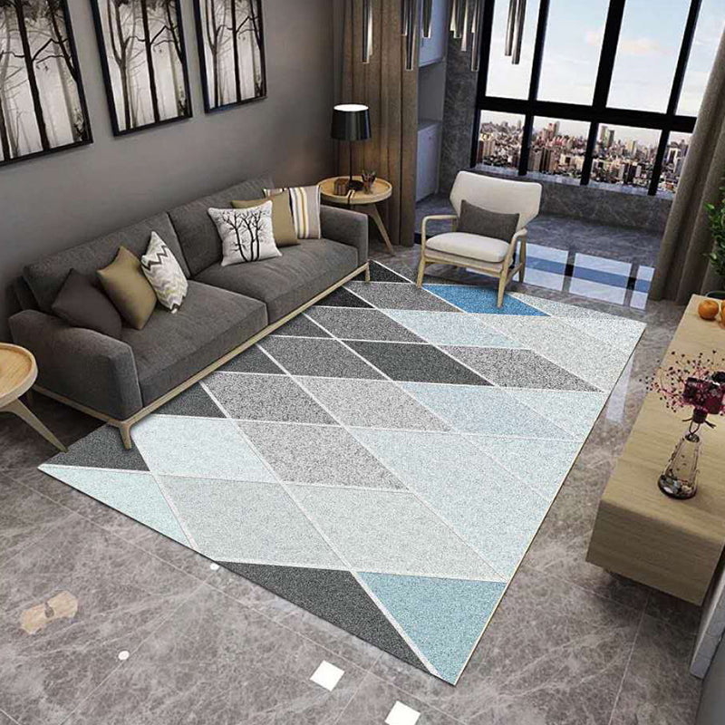 Luxury Living Room Rug Multi Colored Plant Pattern Carpet Polypropylene Machine Washable Anti-Slip Rug