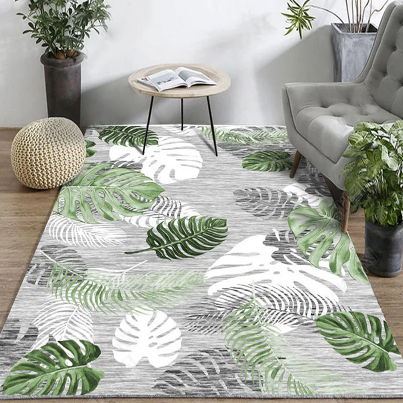 Classic Plant Print Rug Multi-Color Western Area Rug Polypropylene Easy Care Stain-Resistant Carpet for Parlor