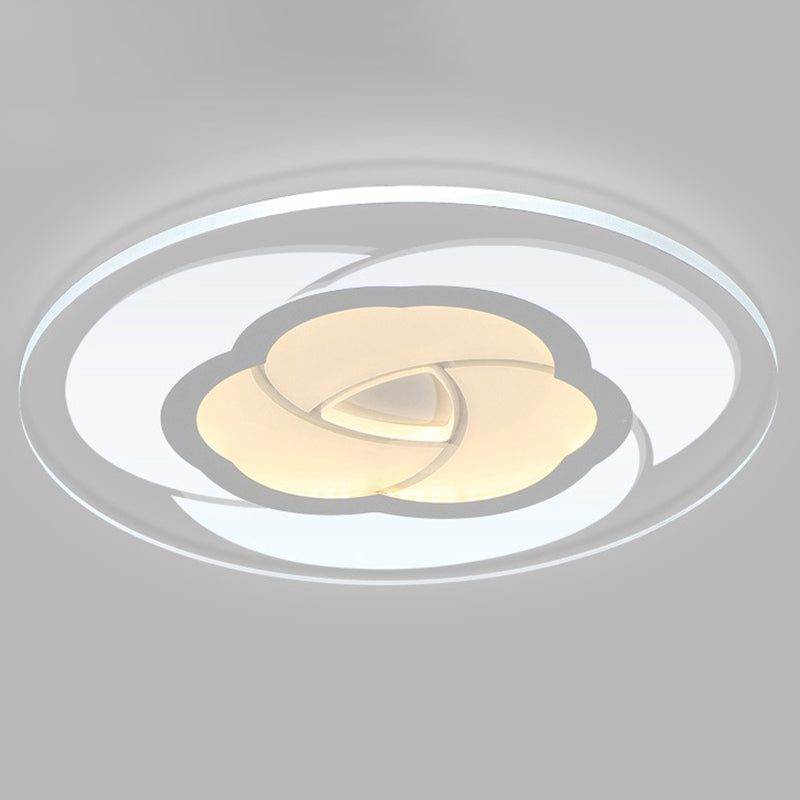 Klare florale Deckenleuchte im modernen Stil mit metallischer LED-Deckenleuchte für das Wohnzimmer