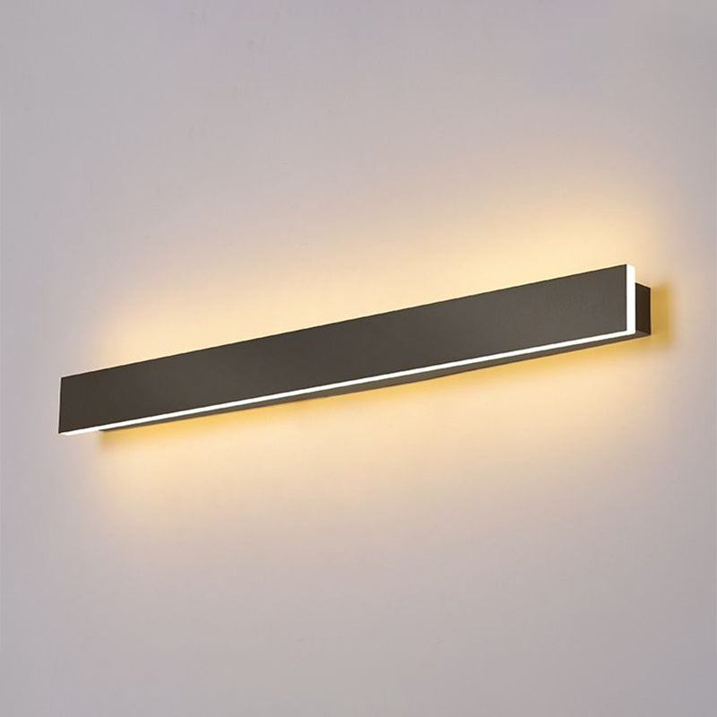 Aluminum Linear Shaped LED Wall Lighting Contemporary Black Sconce Light Fixture for Living Room