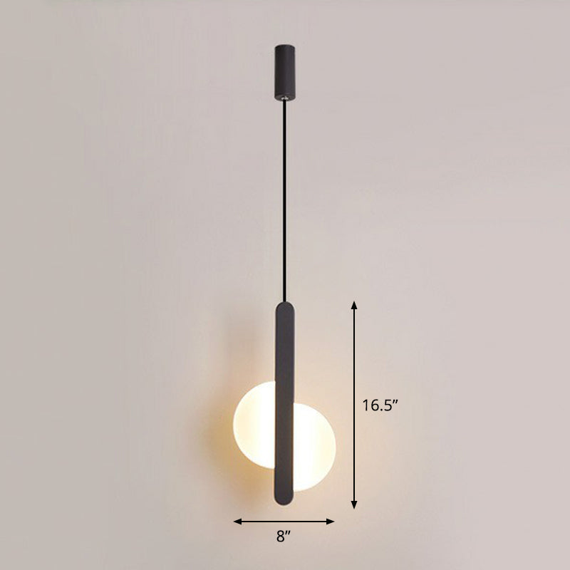 Acrylic Circular LED Ceiling Light Nordic Style Hanging Pendant Light for Bedside