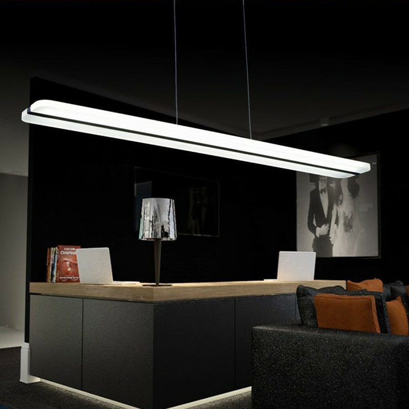 Iluminación de techo de LED acrílico sombreado lámpara de lámpara de níquel minimalista para comedor