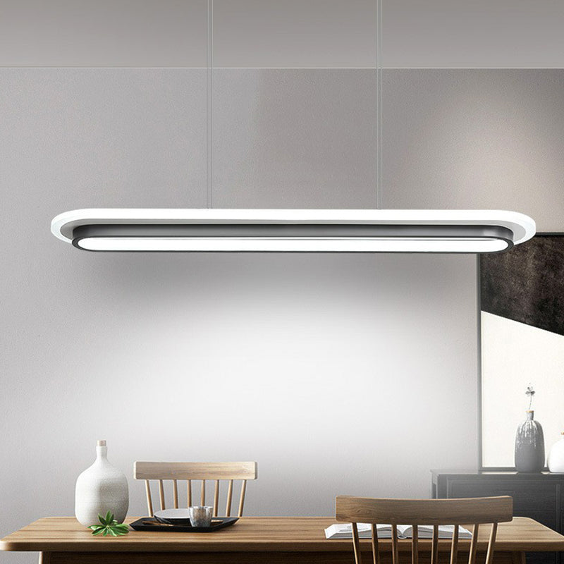 Sala da pranzo a forma di oblungo a ciondolo a ciondolo light acrilico stile nordico isola la luce