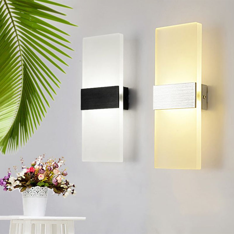 Rechthoekige LED -wand gemonteerd licht eenvoud Acryl Corridor Wand SCONCE LICTIE