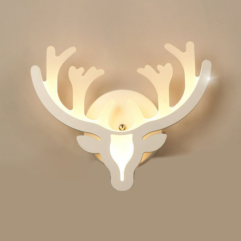 Modern Antler Shaped Sconce Lighting Acrylic Corridor Sconce Light Fixture in White