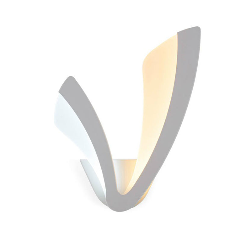 Acrylic V-Shaped LED Wall Mounted Light Simplicity White Wall Sconce Lighting for Bedside