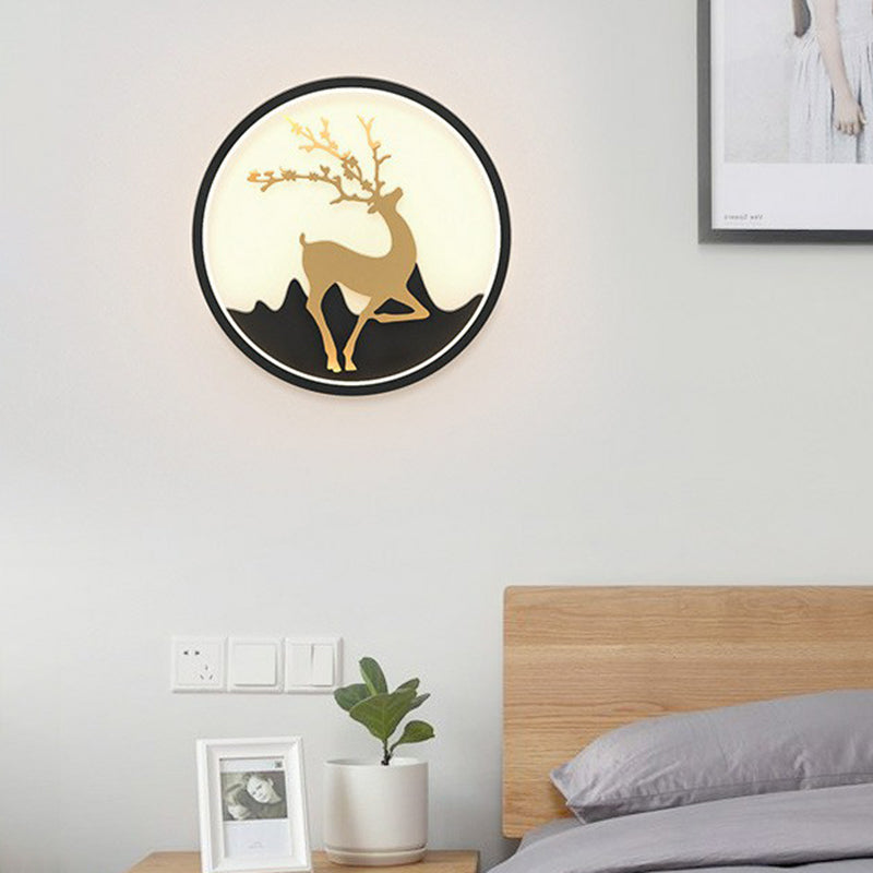 Aluminium ring LED LED Licht Licht Simplicity Wall Sconce Lighting met hertdecoratie
