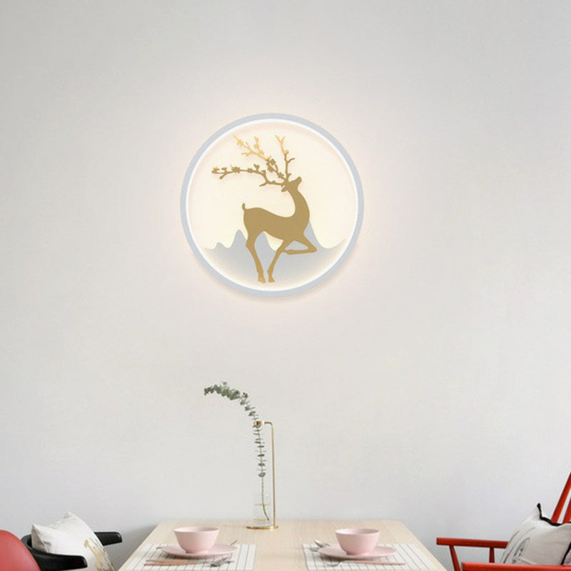 Aluminium ring LED LED Licht Licht Simplicity Wall Sconce Lighting met hertdecoratie