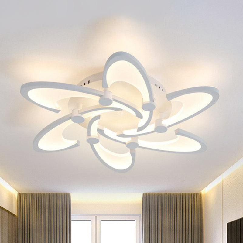 Windmühle AcryllED Semi Flush Lighting Moderne Stil mit weißer Decke montiertes Leuchten