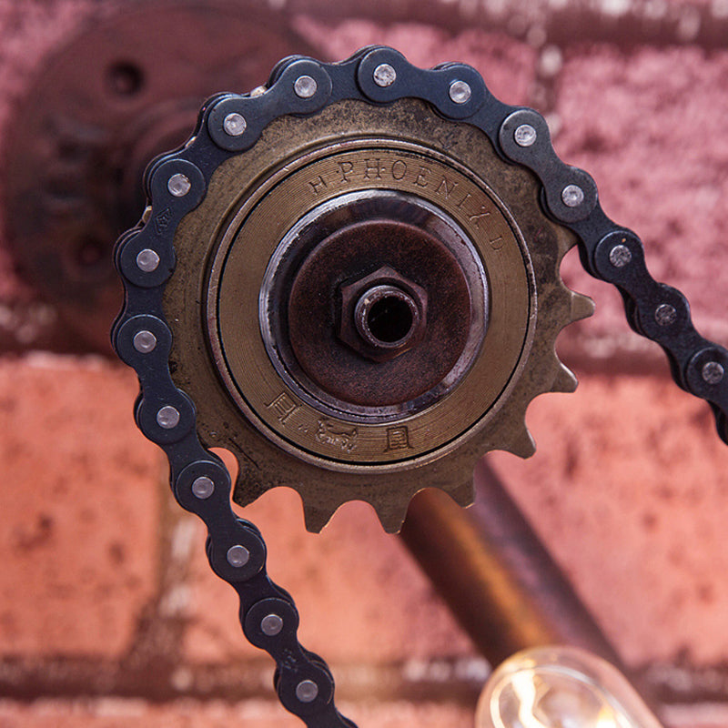 Bronze Rohrwandhalterung Licht Industrial 3 Köpfe Restaurant Wandleuchte mit Kettenradkette