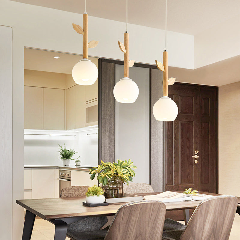 Branch Multi Light hangers moderne stijl hout 3 bollen