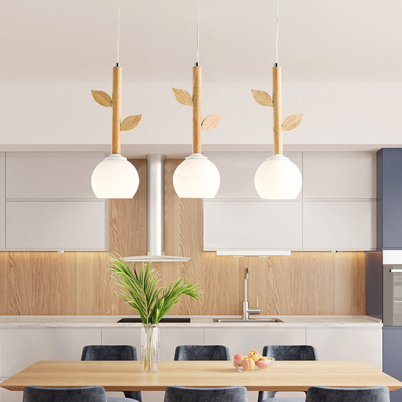 Branch Multi Light hangers moderne stijl hout 3 bollen