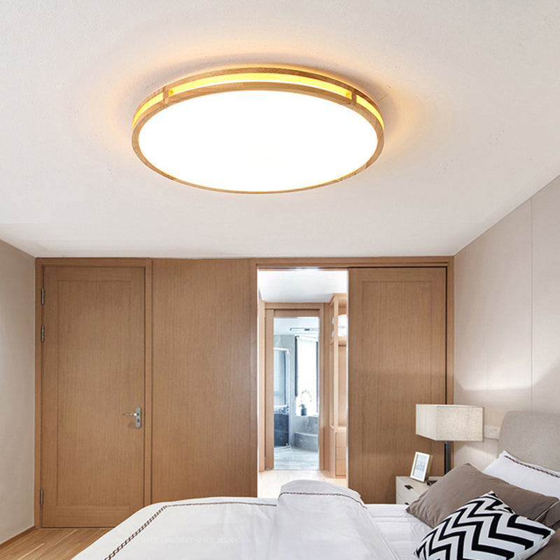 Runde Geformte Bündige Beleuchtung Minimalistisch Holz-Schlafzimmer LED-Unterputz-Halterung
