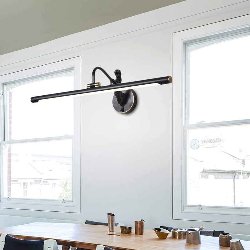 Zwart/antieke koperen buis ijdelheid verlichting Classic Metal Led 14 "/18"/23 "W Badkamer Wandlicht