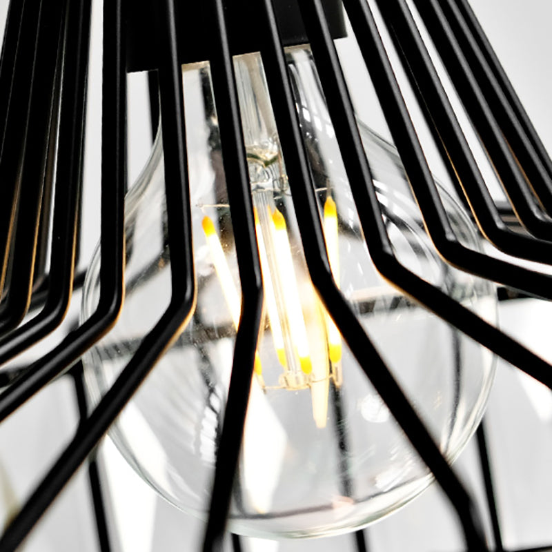 Luz de colgante de granero negro lámpara industrial 1 Bloque de cristal de luz Kit de luz colgante, 10 "/12.5" de ancho