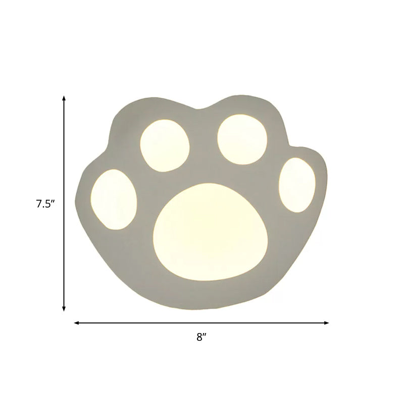 Flat Cartoon Shape Wall Light Modern Stylish Acrylic LED Wall Lamp in White for Stair