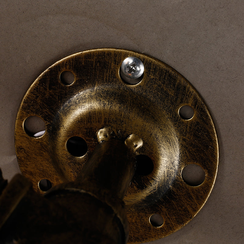 3 hoofden wandverlichting antieke sanitair buis ijzer wandmontage licht in brons voor woonkamer