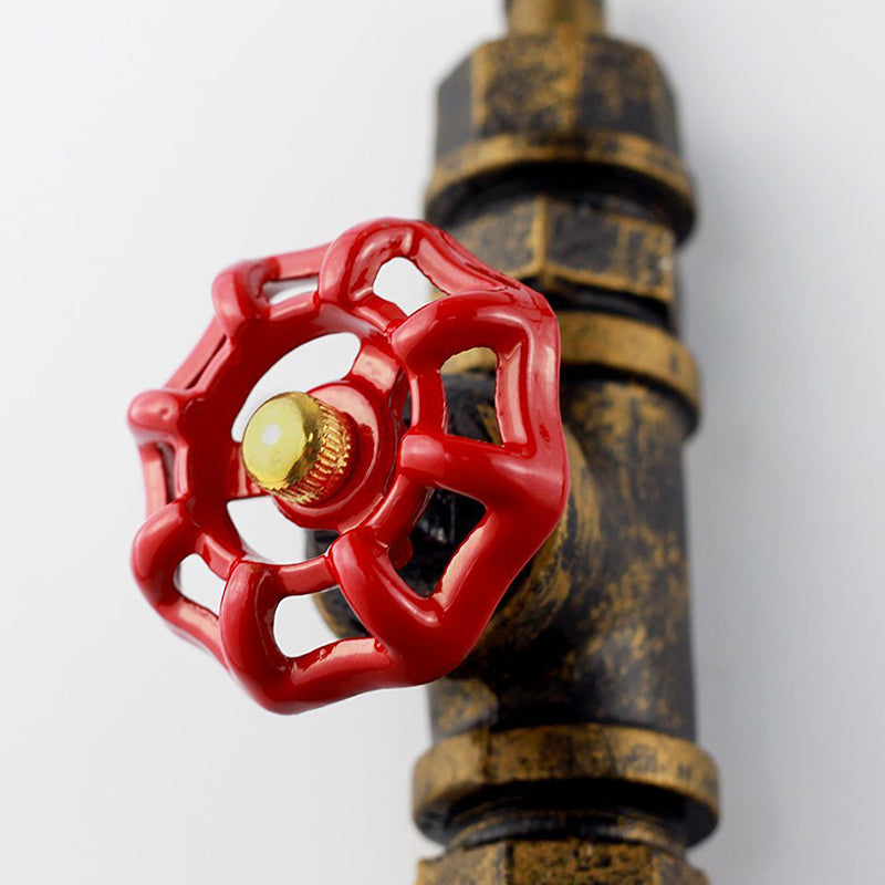 Lumo a soffitto a bulbo singolo manico antico manico a sospensione di ferro in bronzo in bronzo